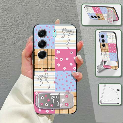 适用Tecno Camon40 Pro 4G/传音CM6手机壳硅胶镜子简约可爱散热质感补妆镜支架动漫青春新款化妆镜搞怪男女款