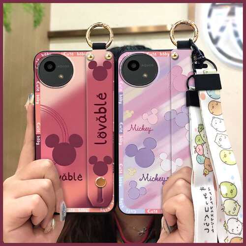 适用夏普Aquos wish5/SH-52F手机壳趣味卡通新款潮流软壳全包青春动漫挂绳奢华散热情侣腕带男女款防尘创意