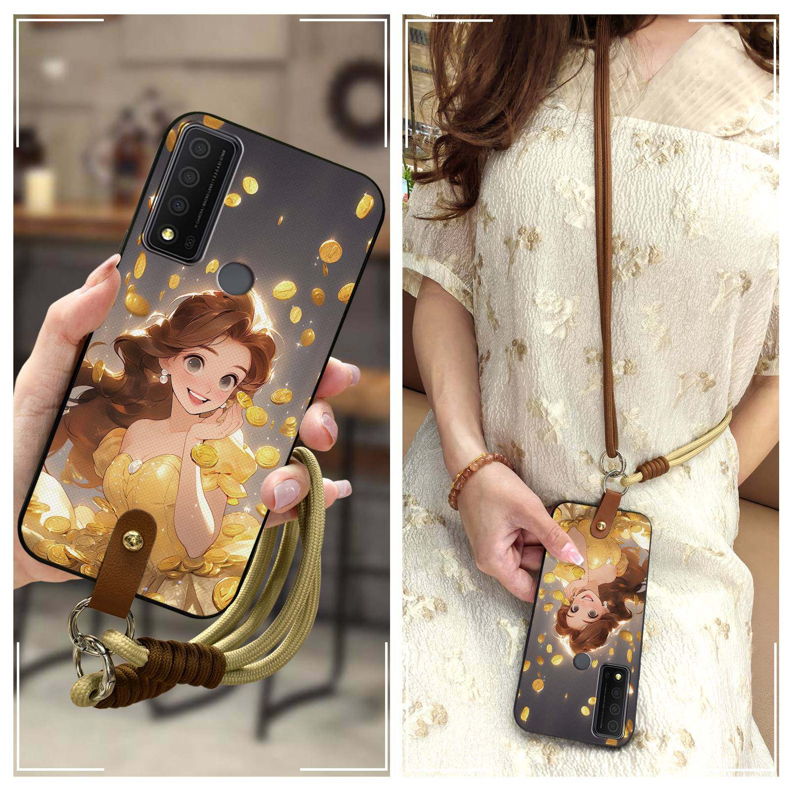 适用TCL 30XE 5G手机壳情侣防尘数码质感手提青春挂绳女款