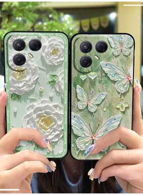 适用Tecno Pova7 5G/LJ7手机壳纯色散热青春简约情侣趣味花卡通