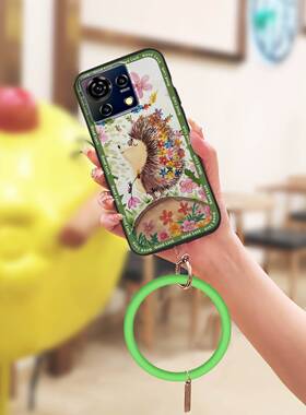 适用中兴Blade V50 Vita手机壳奢华个性手环可爱硅胶液态搞怪