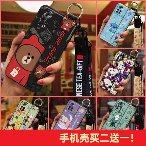 适用小米Poco X4 Pro 5G手机壳限量版创意女款潮牌挂绳防摔腕带全