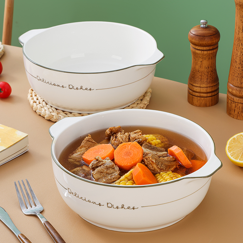 松昌陶瓷简约大众大汤碗