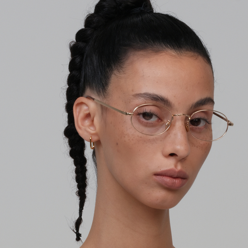 【CnHnOn脂肪商店】时髦office条纹金属细框架平光镜y2k眼镜