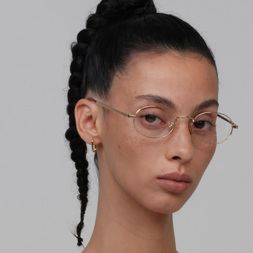 【CnHnOn脂肪商店】时髦office条纹金属细框架平光镜y2k眼镜