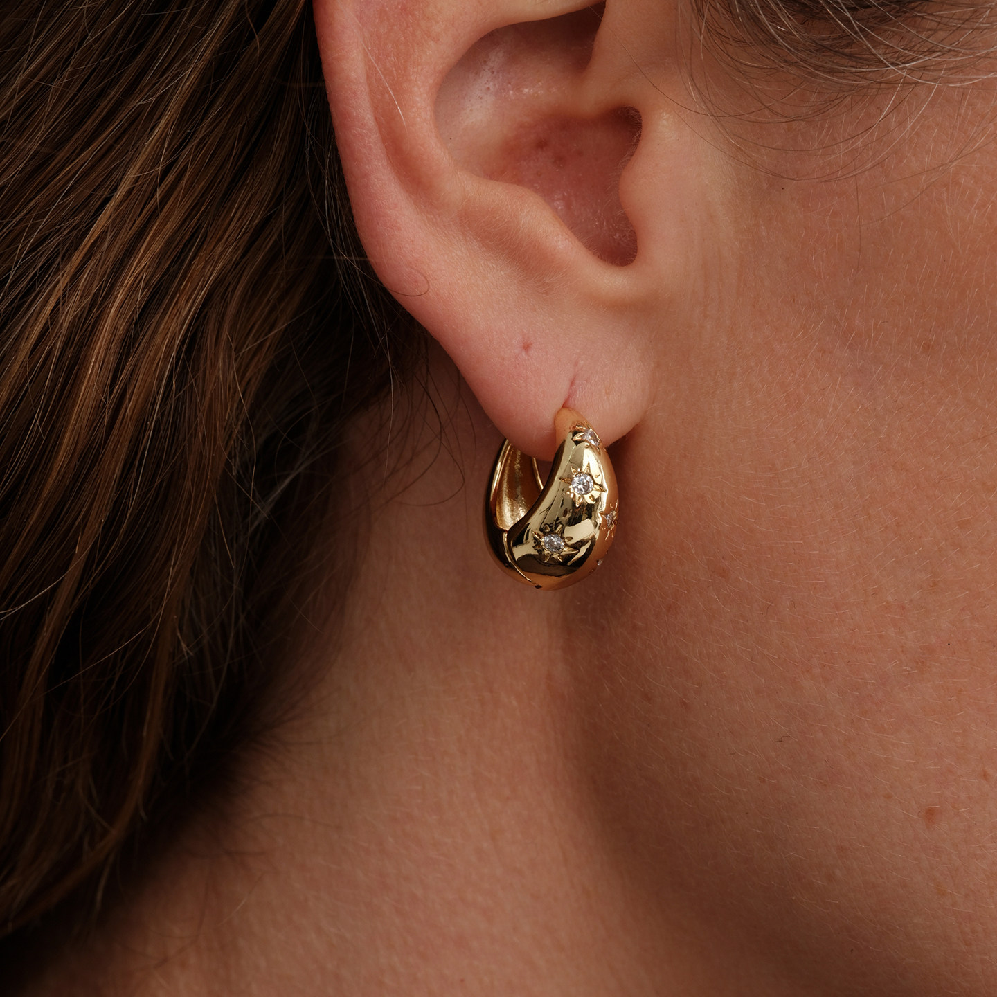 【CnHnOn脂肪商店】欧美时髦简约水滴星空镶钻百搭耳钉耳环,饰品/流行首饰/时尚饰品新,耳环,淘宝优惠券,粉丝福利购,淘宝优惠卷