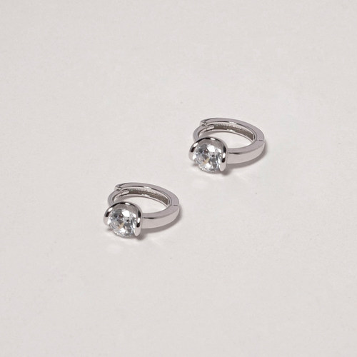 【CnHnOn脂肪商店】s925纯银简约质感随性百搭镶钻火彩耳钉耳环