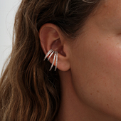 CnHnOn脂肪商店 简约随性时髦层叠环绕镶钻满钻耳圈无耳洞耳夹