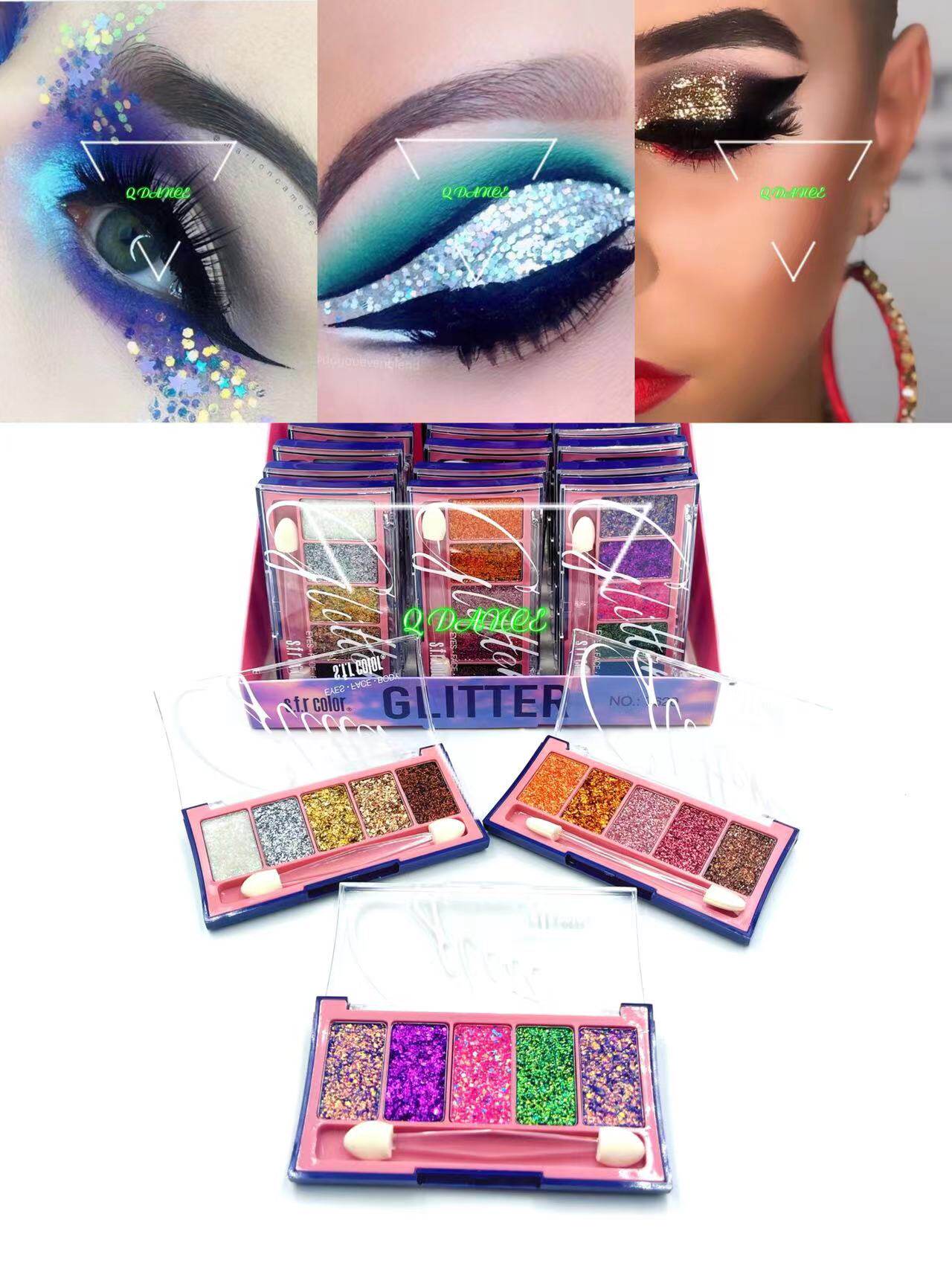 六一儿童节舞台妆亮晶晶珠光闪亮粉眼影拉丁舞妆亮片眼妆学生表演