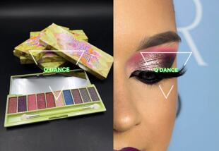 珠光拉丁妆眼影盘国标舞蹈演出化妆用品彩妆专业多色微珠光眼影盘