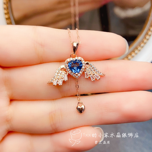 天然托帕石吊坠6乘6天使之恋