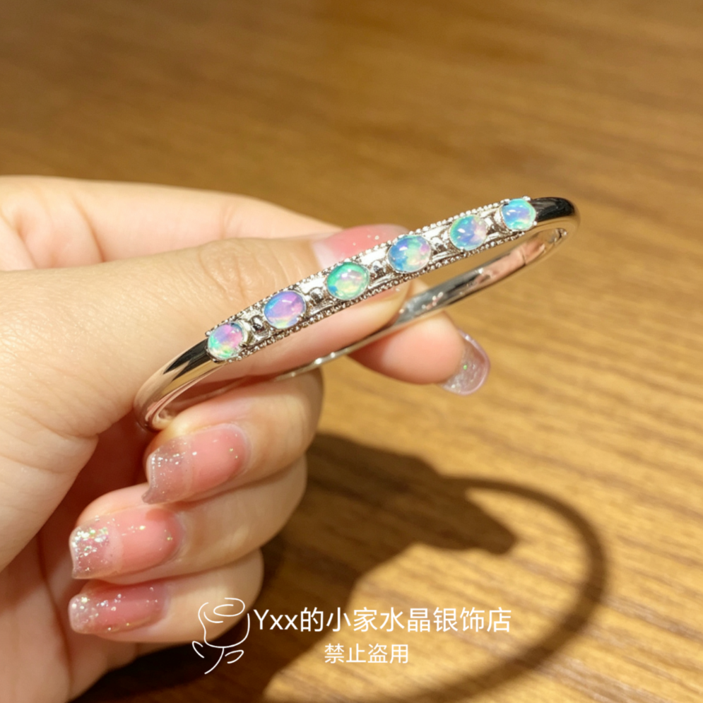 天然欧泊手镯4乘5饰品时尚