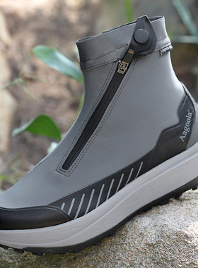 Aagoola男士高帮防水登山鞋户外徒步鞋防滑耐磨轻便拉链靴四季
