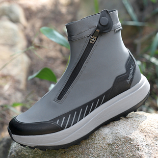 Aagoola男士高帮防水登山鞋户外徒步鞋防滑耐磨轻便拉链靴四季