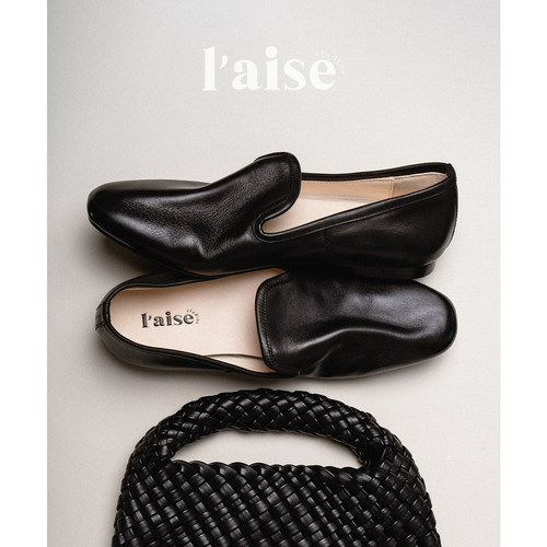 L'aise意大利水洗牛皮手工单鞋女