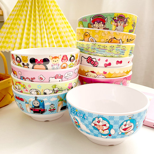 密胺卡通可爱米饭碗树脂食品级