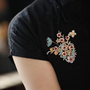 秋冬大衣胸花别针配饰旗袍扣针设计感 古典中国风胸针高端精致时尚