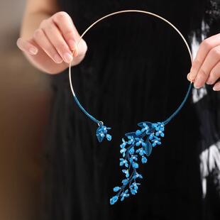 项链高级感轻奢小众国风古典旗袍项圈复古配饰锁骨链短款璎珞古风