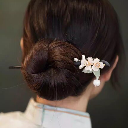 发簪女古典中式木簪盘发丸子头小清新花朵旗袍配饰日常簪子女古风
