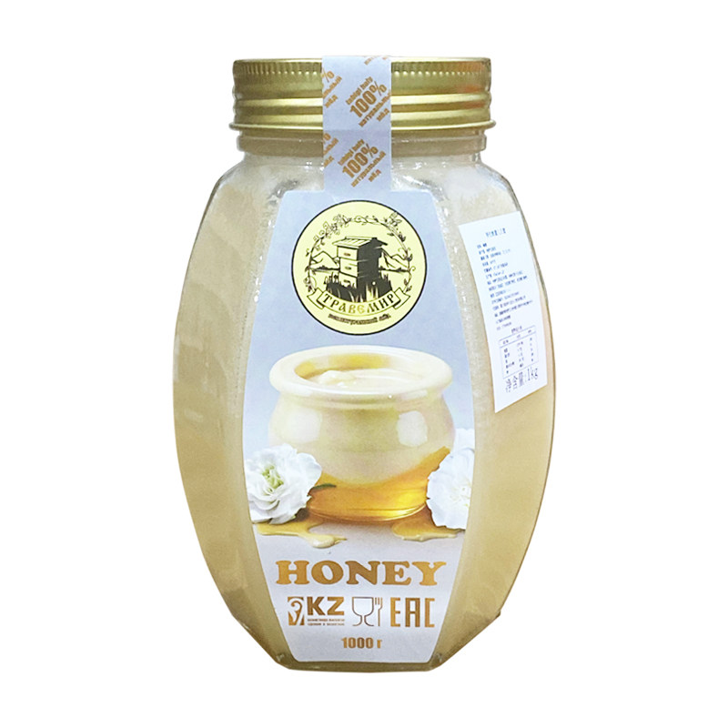 哈萨克斯坦原装进口蜂蜜特产天然黑蜜峰密中亚哈沙克斯坦野生白蜜