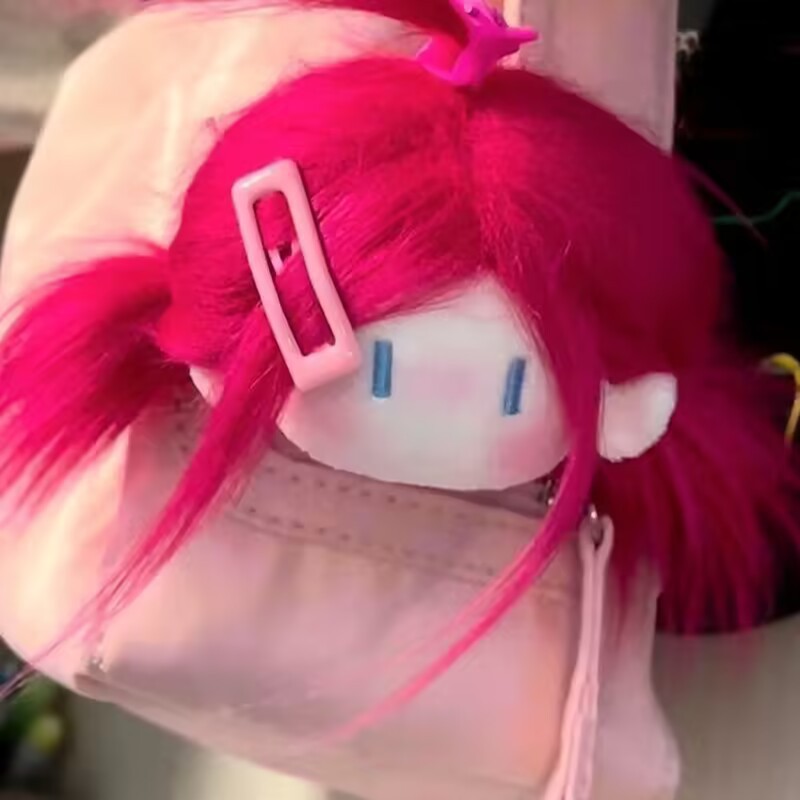 小红书爆款可爱丸子头炸毛棉花娃娃挂件公仔毛绒钥匙扣生日礼物女