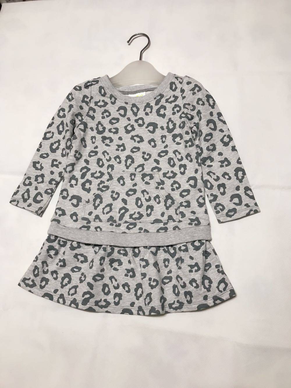 女童豹纹纯棉长袖t恤