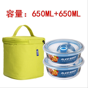 耐热玻璃保鲜碗 野餐包 便当饭盒 家居实用活动促销礼品