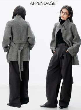 APPENDAGE经典原创中长款羊毛外套女2025秋冬季时尚高级百搭上衣