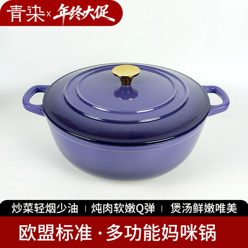 26CM铸铁珐琅锅不粘锅无涂层汤锅
