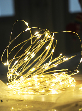 铜线灯led彩灯闪灯串满天星萤火虫星星生日灯蛋糕鲜花圣诞节装饰