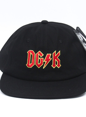 DGK 乐队字体 Strapback Cap LOGO 弯檐帽  美国进口现货