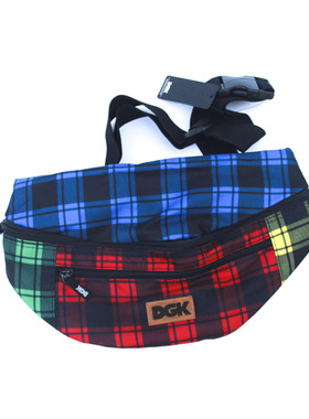 DGK HUSTLE/MISMATCH 格子 腰包 美国进口现货