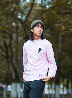 GRIZZLY Cursive L/S 纯棉长袖TEE 美国进口现货