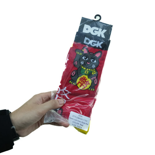 DGK Good Luck Crew Sock 招财猫 纯棉袜子 美国进口现货