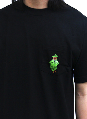 GRIZZLY BEAR RANGER POCKET S/S  纯棉口袋短袖TEE 美国进口现货