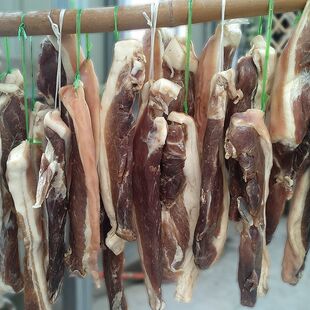 陕西商南本地腊肉农家风干肉后腿肉咸肉肥瘦均匀5斤装包邮