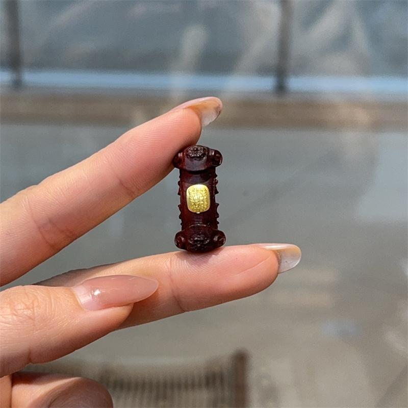 紫檀镶嵌五条经如意杵diy配件文玩佛珠手串时尚配饰隔珠串珠饰品