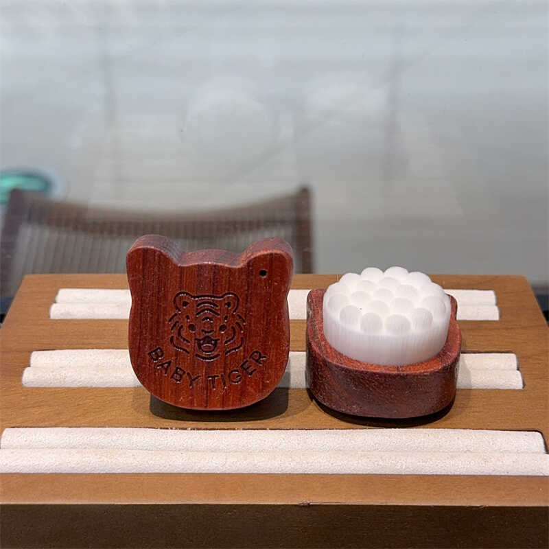 紫檀老虎软毛刷diy配件手工编织手绳项链文玩佛珠时尚配饰品隔珠