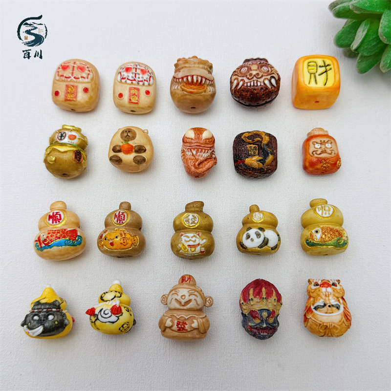 鹿角根付卡皮巴拉达摩醒狮DIY