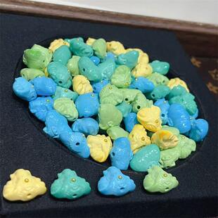 菱镁矿松石象神diy配件手工编织手绳项链文玩佛珠时尚配饰品隔珠