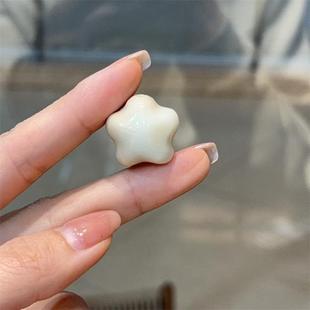 天然象牙果星星大号diy配件文玩佛珠手串时尚配饰隔珠串珠饰品