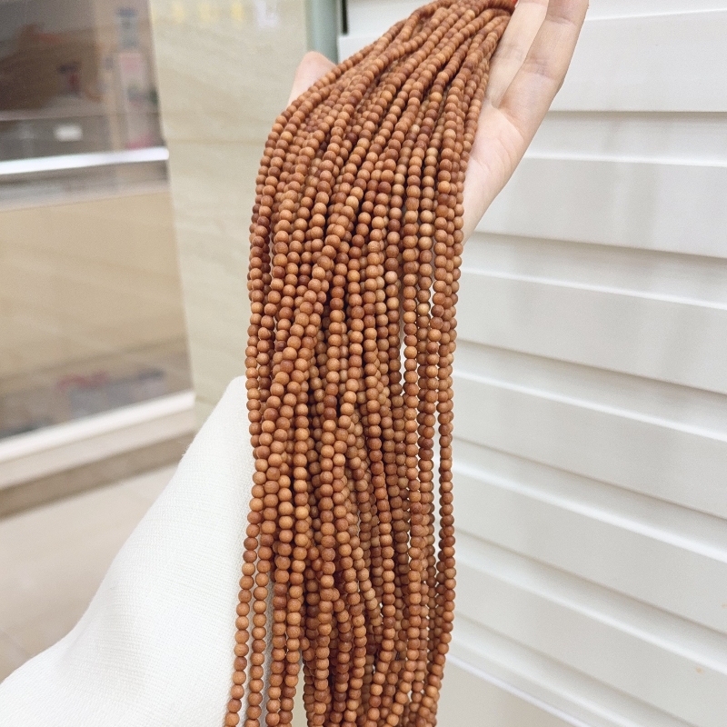 芭比檀老山檀4毫米佛珠手串项链