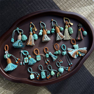 菱镁矿小提溜流苏DIY编织挂件