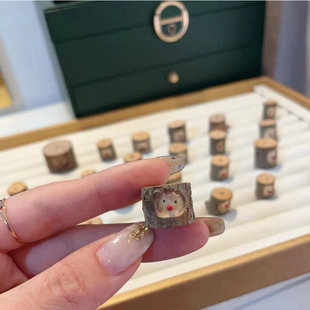 树墩墩小人头配件手工diy文玩时尚配饰佛珠手串配饰品隔配珠