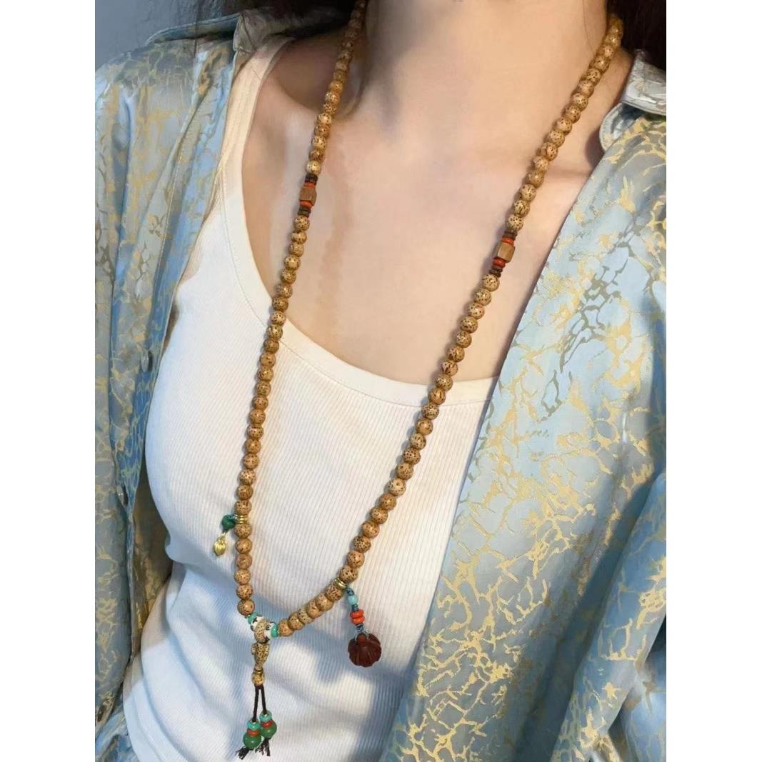 原创设计星月菩提108颗佛珠手链项链两用款文玩佛珠手串节日礼物