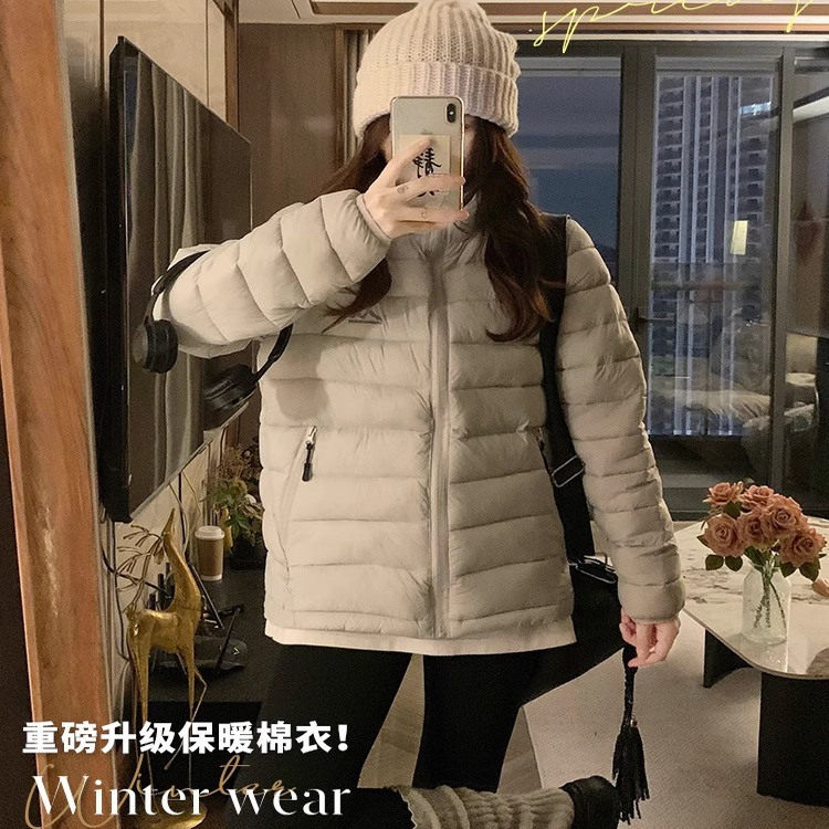 2025年新款棉服女款短款轻薄款连帽情侣款面包服棉衣宽松上衣外套