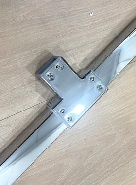 拉杆T吊夹转角304不锈钢浴室夹酒店25方管法兰座玻璃隔断配件弯头