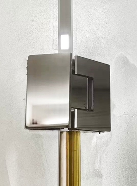 90度加厚304不锈钢180度哑黑折页玻璃门夹玫瑰金淋浴房浴室玻璃夹