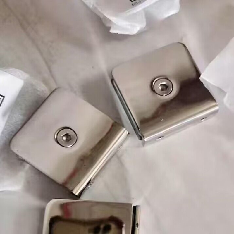 浴室玻璃固定夹隔断90度固定码淋浴房304不锈钢亮光180角码连接件