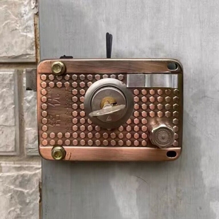 老式外装门锁房门锁锁芯铁门钥匙防盗门锁木门宿舍门锁十字保民锁